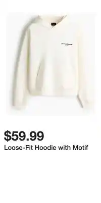 H&M Loose-Fit Hoodie with Motif offer