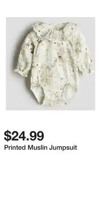 H&M Printed Muslin Jumpsuit offer