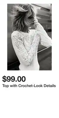 H&M Top with Crochet-Look Details offer