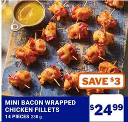 M & M Food Market MINI BACON WRAPPED CHICKEN FILLETS offer