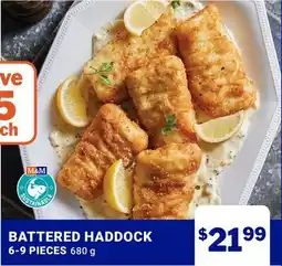 M & M Food Market BATTERED HADDOCK offer