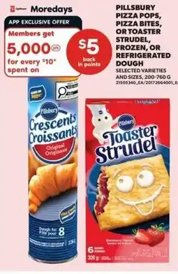 Real Canadian Superstore Pillsbury pizza pops, pizza bites, or toaster strudel offer