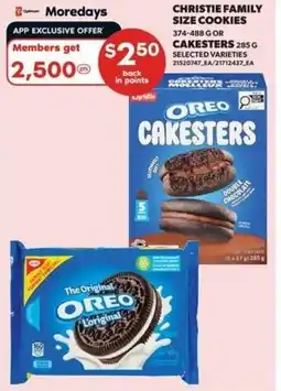 Real Canadian Superstore Christie family size cookies or cakesters offer