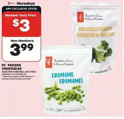 Real Canadian Superstore PC frozen vegetables offer