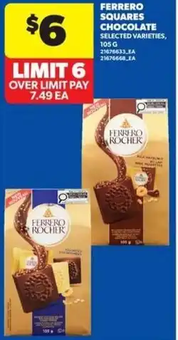 Real Canadian Superstore Ferrero squares chocolate offer