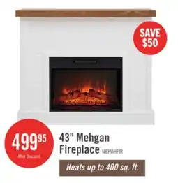 The Brick Mehgan 43.8 Modern Electric Fireplace - White & Brown Two Tone offer