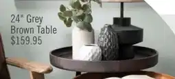 The Brick Nashik 24 Round Accent Table - Grey Brown offer