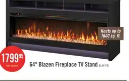 The Brick Blazen 64 Electric Fireplace TV Stand with Storage for TVs up to 70 - Black offer