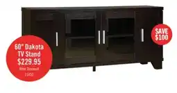 The Brick Dakota 60 TV Stand with Storage and Cable Management for TVs up to 65- Espresso offer