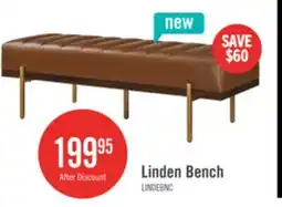 The Brick Linden 55 Faux Leather Bench - Brown offer