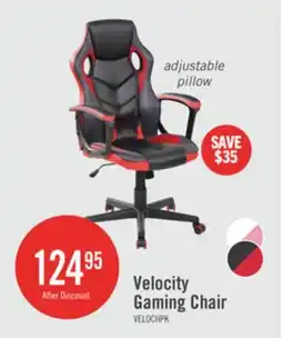 The Brick Velocity 24 Ergonomic Gaming Chair - Black & Red offer