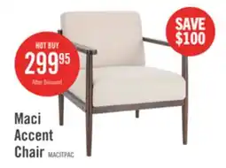 The Brick Maci 28.9 Linen-Look Accent Chair with Wood Legs - Taupe offer