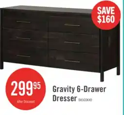 The Brick Gravity 6-drawer Dresser - Rubbed Black offer