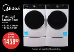 The Brick Midea 5.2 Cu. Ft. Front-Load Washer and 8 Cu. Ft. Electric Dryer - White offer
