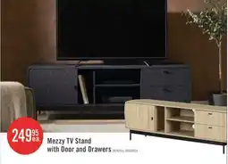 The Brick Mezzy Tv Stand With Door And Drawers - Ash Oak offer