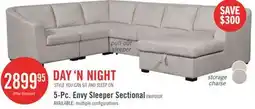 The Brick Envy 5-Piece Right-Facing Chenille Fabric Sleeper Sectional with Storage Chaise - Fog Grey offer