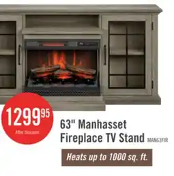 The Brick Manhasset 63 Electric Fireplace TV Stand with Storage for TVs up to 70 - Valley Pine offer