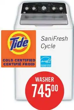 The Brick GE 4.9 Cu. Ft. Top Load Agitator Washer - White - GTW491BMRWS offer