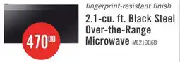The Brick Samsung 2.1 Cu. Ft. Over-the-Range Microwave with 400 CFM and Glass Touch Control - Matte Black offer