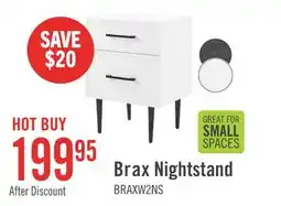 The Brick Brax Bedside 2-Drawer Nightstand, 18W x 25.75H - White offer