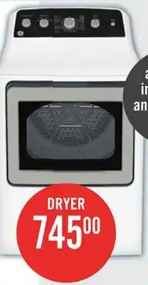 The Brick GE 7.2 Cu. Ft. Electric Dryer with SaniFresh Cycle - White - GTD49EBMRWS offer