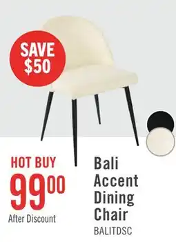 The Brick Bali Dining Chair with Boucle Fabric, Metal - Taupe offer