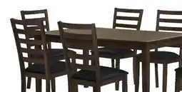 The Brick Devon 7pc Dining Set with Table & 6 Chairs - 60W, Wood - Dark Brown offer