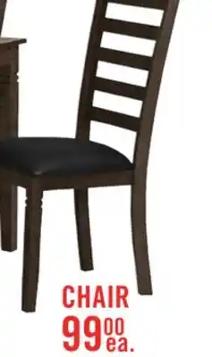 The Brick Devon Dining Chair with Vegan Leather Fabric, Wood - Dark Brown offer