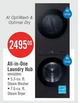The Brick Samsung 5.3 Cu. Ft. Front-Load Steam Laundry Hub - Black Stainless Steel - WH46DBH550EVAC offer