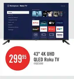 The Brick Westinghouse 43 QLED 4K UHD Smart Roku TV (WR43QC5500) - 2025 Model offer