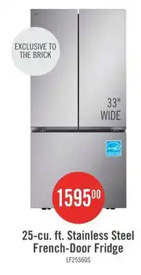 The Brick LG 33 25 Cu. Ft. Smart French-Door Refrigerator - Stainless Steel - LF25S6000S offer