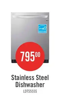 The Brick LG 24 46 dBA Built-In Top-Control Smart Dishwasher with QuadWash - Smudge Proof Stainless Steel -  offer