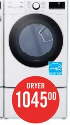 The Brick LG 7.4 Cu. Ft. Smart Electric Dryer - White - Stackable - DLE3600W offer