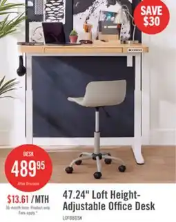 The Brick Loft 47.24 Height-Adjustable Office Desk with Storage and Wireless Charging - Natural offer