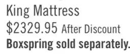 The Brick Stearns & Foster Founders Collection Cardiff City Eurotop King Mattress offer