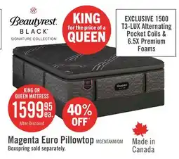 The Brick Beautyrest Black Signature Magenta Euro Pillowtop King Mattress offer