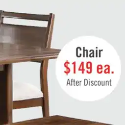 The Brick Vale Dining Chair with Polyester Fabric, Wood, Ladder-back - Brown & Beige offer