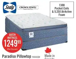 The Brick Sealy Posturepedic Luxury Crown Jewel Resort Paradiso Euro Pillowtop Queen Mattress offer