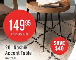 The Brick Nashik 20 Round Accent Table - Brown offer