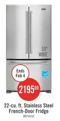 The Brick Maytag 33 22 Cu. Ft. French-Door Refrigerator - Fingerprint Resistant Stainless Steel - MRFF5033PZ offer