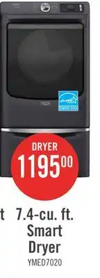 The Brick Maytag 7.4 Cu. Ft. Pet Pro Smart Electric Dryer - Midnight Steel - YMED7020RF offer