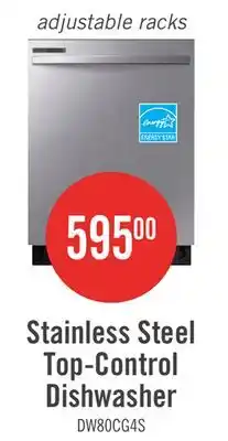The Brick Samsung 24 53 dBA Built-In Top-Control Dishwasher with Hybrid Tub - DW80CG4021SRAA offer