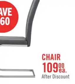 The Brick Jaye Dining Chair with Vegan-Leather Fabric, Metal - Grey offer