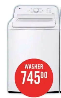 The Brick LG 4.8 Cu. Ft. Top-Load High-Efficiency Washer - White - WT6105CW offer