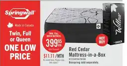 The Brick Springwall Red Cedar Tight Top Medium Twin Mattress-in-a-Box offer
