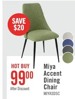 The Brick Miya Dining Chair with Polyester Fabric, Metal - Moss Green offer