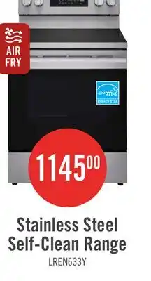 The Brick LG 6.3 Cu. Ft. Smart Electric Range with Air Fry - Stainless Steel - LREN6323YE offer