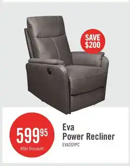 The Brick Eva 29.5 Faux Suede Power Reclining Chair - Dark Grey offer