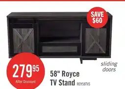 The Brick Royce 58 Modern TV Stand with Storage and Cable Management for TVs up to 65- Distressed Grey offer