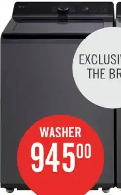 The Brick LG 5.8 Cu. Ft. Smart Top-Load Washer with EasyUnload and AI Sensing - Platinum Black - WT8200CL offer